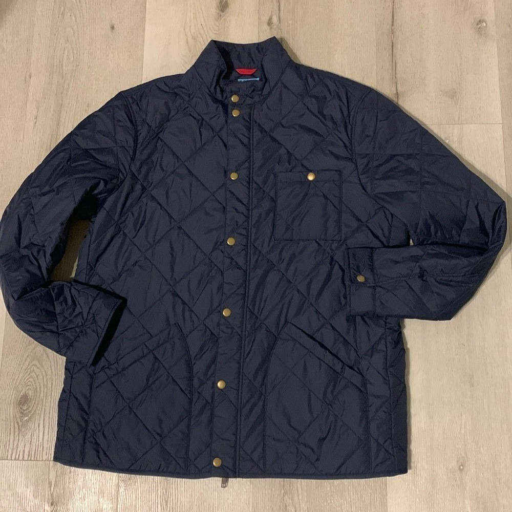 J. McLaughlin‎ quilted jacket puffer size X-LARGENavy zipper snapper button